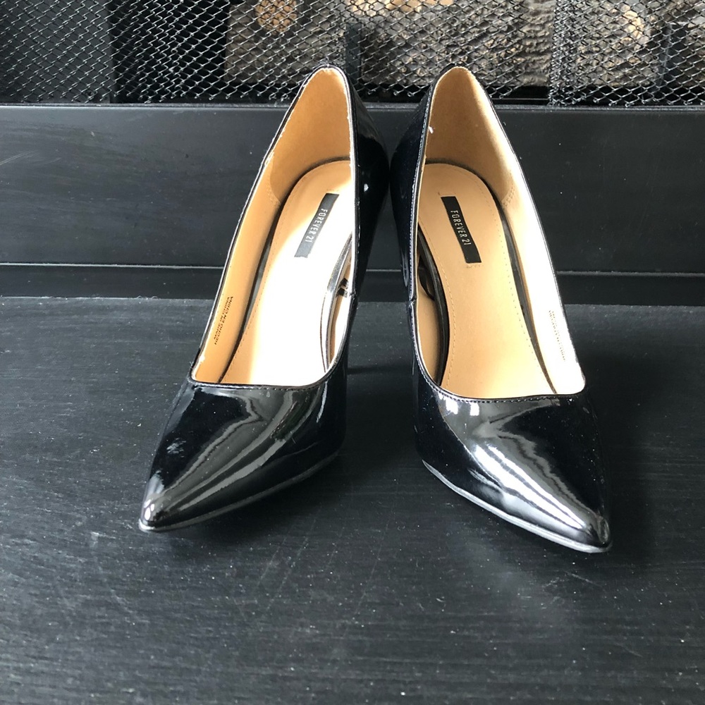 Patent black heels